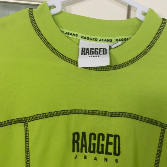 Neon ragged jeans shirt dress - Picture 2 of 3